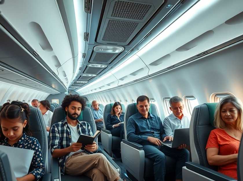 Airplane flying in a clear blue sky