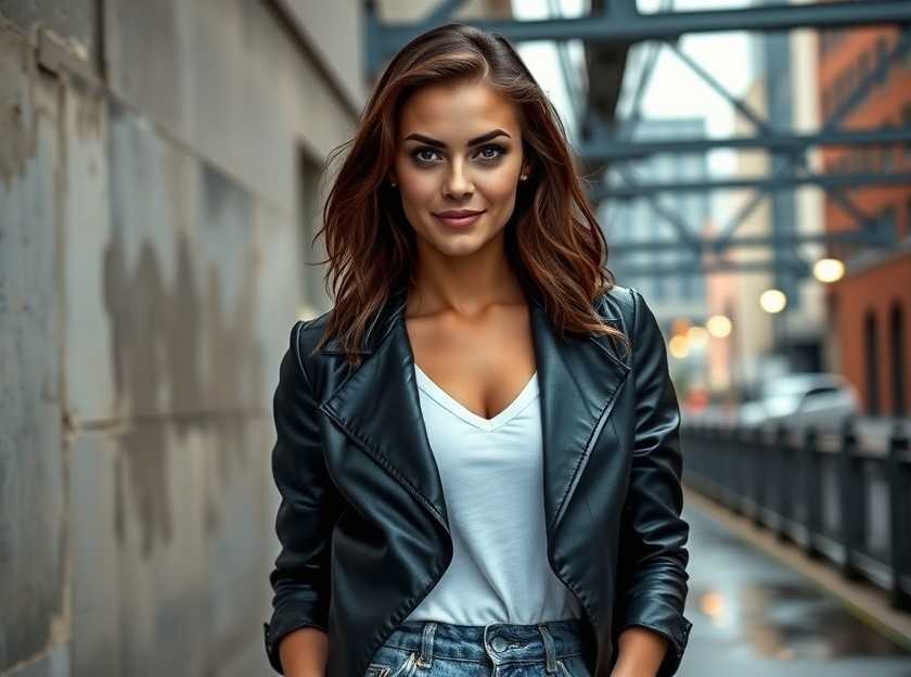 Stylish leather blazer