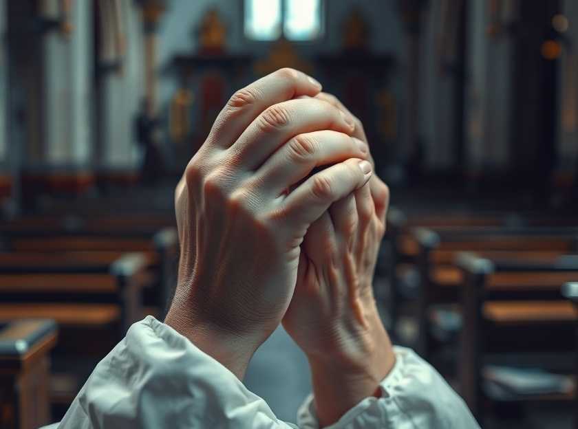 Pope Francis in a solemn moment