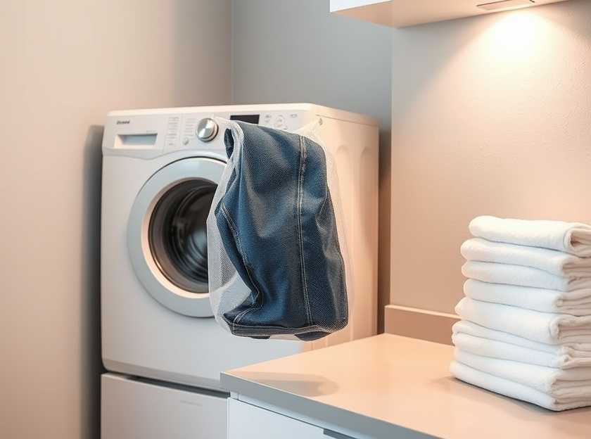 Jeans hanging to dry