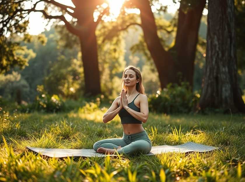 Practicing Yoga on Alo Yoga Warrior Mat