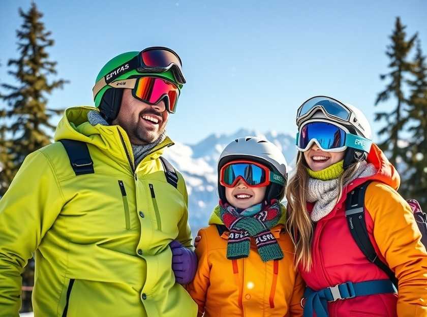 Skiing at a Resort