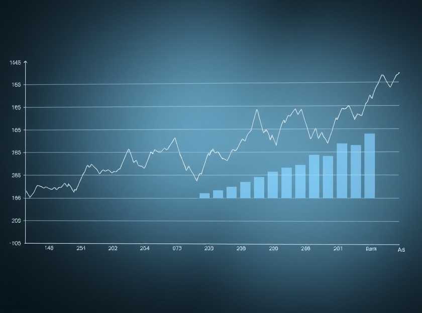 A bustling stock market scene with traders analyzing data