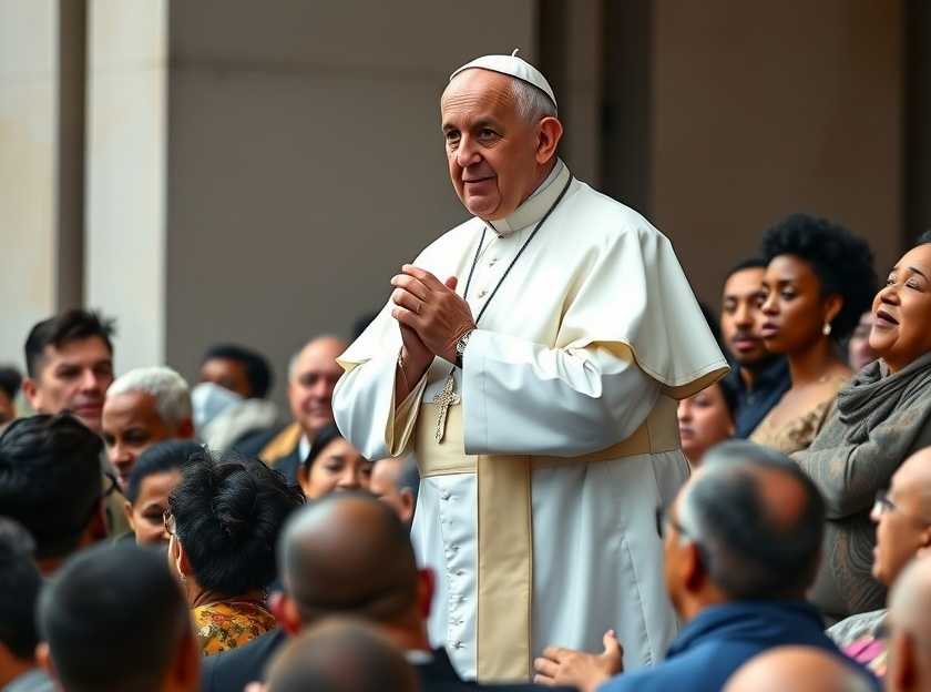 Pope Francis Addressing the Crowd