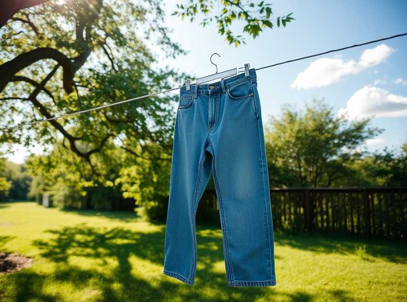 Jeans in a washing machine