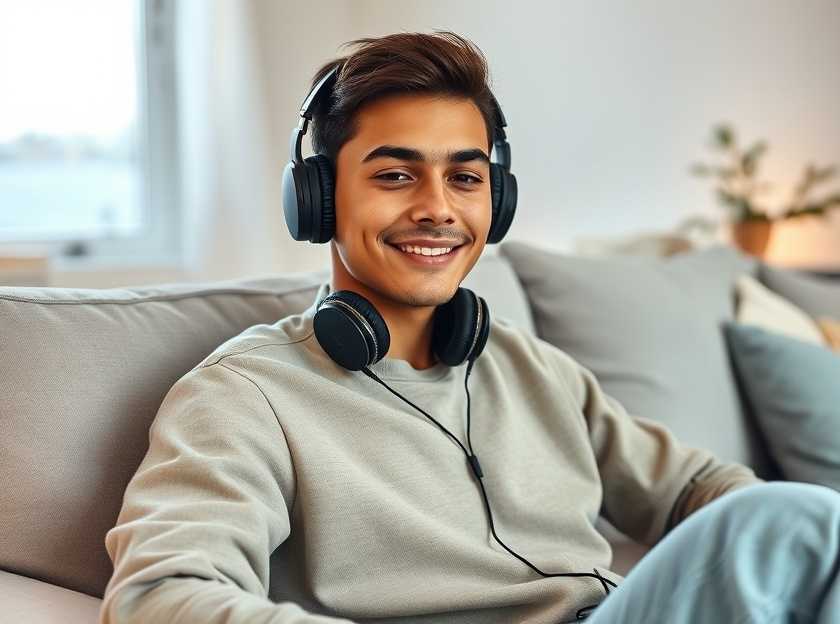 Sennheiser Headphones in Use